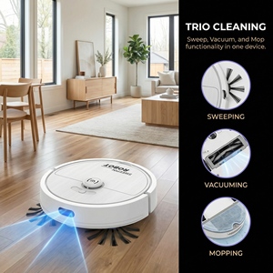 Robot Aspiradora de Última Generación en Oferta, Diseñado para el Cuidado de Pisos, con Sistema de Limpieza 3 en 1, Aspiradora Húmeda y Seca con Bajo Nivel de Ruido - Product Image 3