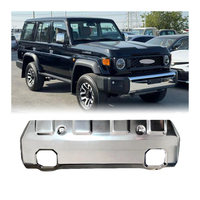 MAictop Accessoires de voiture Pare-chocs avant en aluminium Couvercle moteur Plaque de protection pour Toyota Land Cruiser LC76 LC79 Matériau métallique