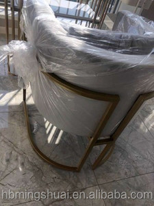 <span class=keywords><strong>Chaise</strong></span> ronde moderne en forme de U, meuble à base métallique, mobilier de salle à manger en velours, tabouret, <span class=keywords><strong>art</strong></span> déco, 1 pièce - Product Image 6