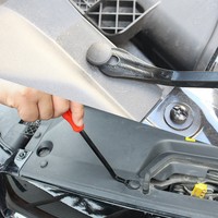 1 pièce Outil de déclipsage en acier de qualité industrielle pour panneaux de porte de voiture, clips de garnitures intérieures et éléments de fixation en plastique