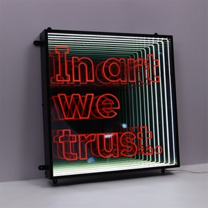 Luz de neón de vidrio templado Infinite Mirror Abyss Letter LED Electronic Sign - Product Image 4