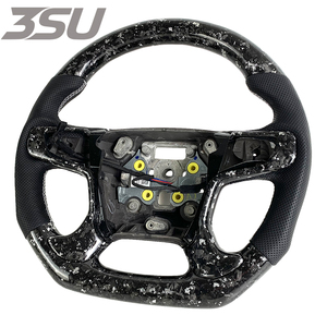Volante Deportivo de Fibra de Carbono Forjado para Chevrolet <span class=keywords><strong>Silverado</strong></span> 2014-<span class=keywords><strong>2018</strong></span>, Personalizable para el Interior del Automóvil - Product Image 2