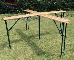 Mesa de Picnic Plegable de Madera Cruzada de Alta Calidad para Exteriores, Tamaño Personalizable - Product Image 6