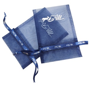 Tas <span class=keywords><strong>Organza</strong></span> Debu dengan Logo Pita, <span class=keywords><strong>Organza</strong></span> Kantung Bercetak - Product Image 2