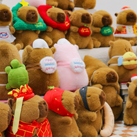 Peluche Capybara Douce Multi-Styles 10cm, Accessoire de Déguisement, Prix pour Machine de Jeu d'Arcade de Centre Commercial, Vente Directe