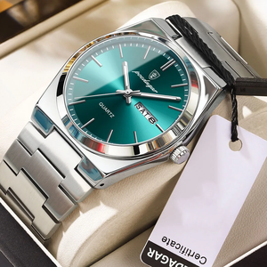 Orologio da Polso <span class=keywords><strong>al</strong></span> <span class=keywords><strong>Quarzo</strong></span> 930 di Alta Marca con Lancette Luminose per <span class=keywords><strong>Uomo</strong></span>, alla Moda, Business, con Calendario, in Lusso Acciaio Inossidabile - Product Image 1