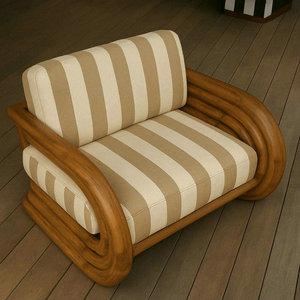 <span class=keywords><strong>Fauteuil</strong></span> en teck de <span class=keywords><strong>jardin</strong></span> au <span class=keywords><strong>design</strong></span> extérieur confortable de style nordique, gris, hôtel, tissu imperméable, fauteuils pour patio - Product Image 1