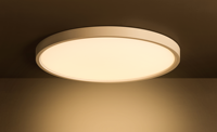 Plafonnier LED rond moderne à montage en surface 18W 24W 36W 48W avec interrupteur de température de couleur tricolore 3000K-4000K pour éclairage de couloir domestique