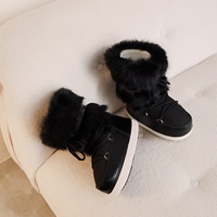 Bottes de neige Mooreyus style identique 2026, mode hiver européenne et américaine, mi-montantes en daim, Space Moon, semelle extérieure en caoutchouc moelleux