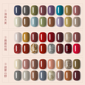 Kit de 16 Couleurs de Vernis à Ongles en Gel Crème – Nuances Grises, Roses, Marron, Bleu, <span class=keywords><strong>Noir</strong></span>, <span class=keywords><strong>Pailleté</strong></span> – Palette de Manucure Solide en Gel Crème - Product Image 6