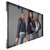 Nouveauté : Écran d'affichage vidéo LED transparent personnalisé pour intérieur, grille d'affichage pour la publicité