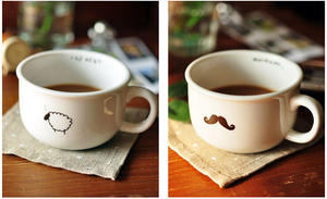 Tazas de café de cerámica de 150ml respetuosas con el medio ambiente de fábrica de China, taza de leche de agua de gres de diseño encantador bonito para bebés y niños - Product Image 5