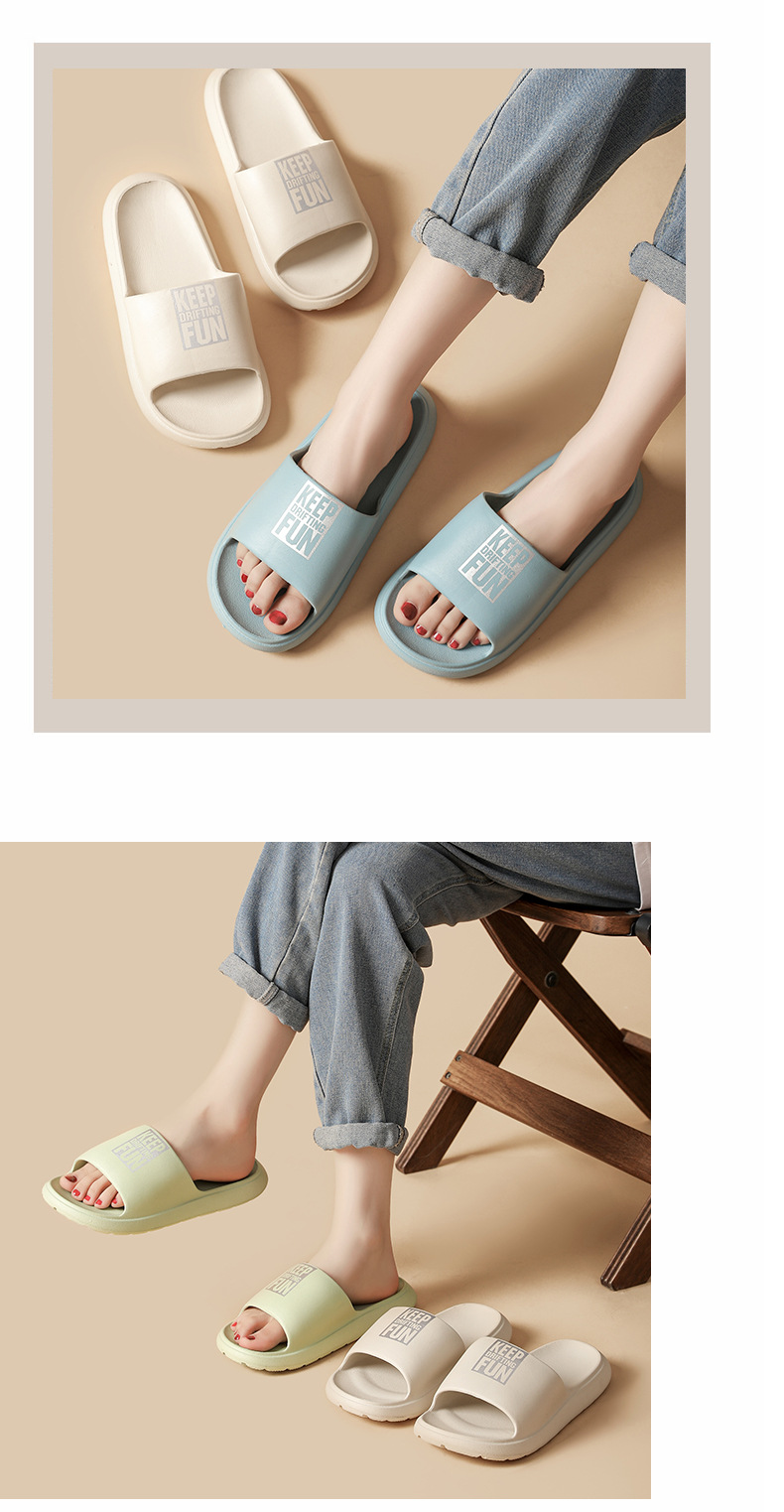 Custom Logo EVA Slides Non-slip Men Slippers Indoor Women Bathroom Slippers