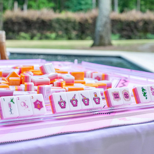 Ensemble de jeu de Mahjong américain de luxe gravé, personnalisé en usine, peint à la main en acrylique - Product Image 2