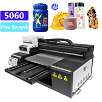 Al Nozzle Temperature Control 6050 Printer Flatbed Kecepatan Tinggi Resolusi Tinggi untuk Botol, Kartu PVC, Casing Ponsel, Bola Golf