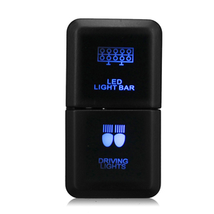 Barra de luz LED doble para coche de 12V, interruptor de encendido y apagado, luz antiniebla DE TRABAJO, interruptor de botón de luz para Toyota Prado Hilux Landcruiser