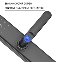 Serrure de porte intelligente Wi-Fi Cloud Tuya APP 5050 à mortaise avec empreinte digitale, mot de passe et carte RFID pour maison et appartement