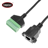 Connecteur femelle RJ45 8P8C, 8 voies, bornes à vis, blindage tressé, PVC, aluminium, câble d'ordinateur à charge rapide 3A, sans soudure