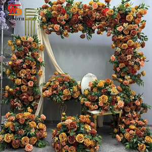 Ramo de Rosas Borgoña de Seda Artificial SMOOTH para Boda, 60 cm, Diseño Asimétrico Irregular - Product Image 6