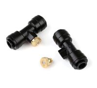 Conector Rápido (Slip Lock) de Latón de Baja Presión de 3/16'' con Rosca 10/24 UNC para Riego por Nebulización, Accesorios de Tubería de Cobre para Jardín, 0.7MPa ChenMei