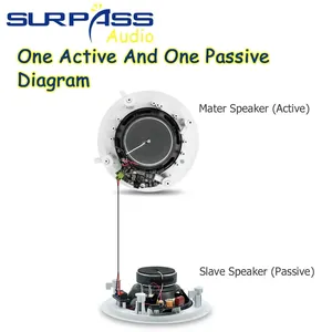 Système de sonorisation BTC42, haut-parleur de plafond 40W, compatible avec entrée AUX, son stéréo HiFi, lecteur de musique, audio domestique - Product Image 3