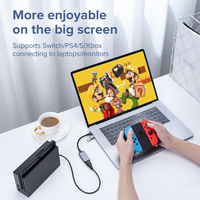 Carte de capture vidéo portable Jasoz 4K 1080p HD USB 3.0, design en alliage d'aluminium avec double interface Type-C + USB pour caméra PS4 en direct