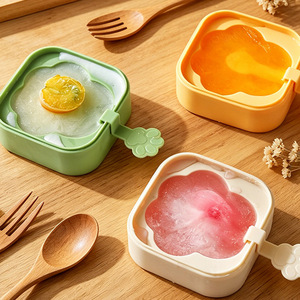 Moldes de silicona para helados, de grado alimenticio, fáciles de desmoldar, molde para paletas de helado caseras con tapa y cuchara - Product Image 3