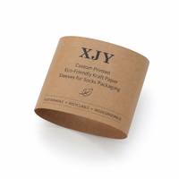 XJY Manchons en papier kraft écologique imprimés sur mesure pour l'emballage de chaussettes