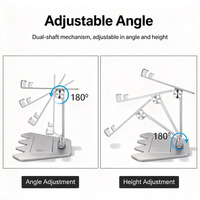 Support universel pour téléphone et tablette, pour appareils de 4 à 12 pouces, support de téléphone portable à angle réglable, support de bureau pliable, port de charge