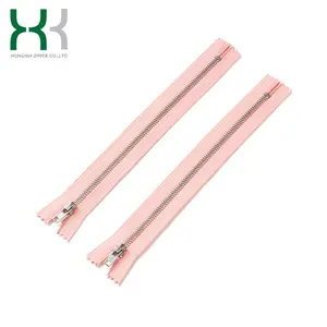 Hochwertiger kunden spezifischer 20cm umwelt freundlicher rosa Nickel-Reiß verschluss aus Metall