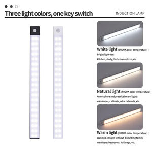 Wholesale Night <b>Light</b> Ultra Thin <b>Motion</b> <b>Sensor</b> LED Wireless USB Under Cabinet for Kitchen Bedroom <b>Indoor</b> Lighting - Product Image 3