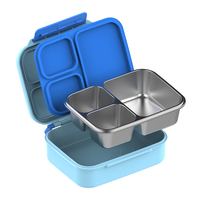 Produits tendance, fournitures scolaires, boîte à lunch pour enfants en acier inoxydable avec joint en silicone, nouvelle boîte à lunch avec étiquette nominative