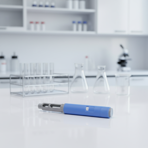 Stylo injecteur automatique jetable avec dose réglable, conception à vis interne, mécanisme à ressort 0-75 UI avec cartouches de 3 ml - Product Image 1