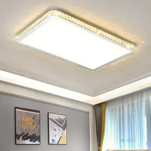 Offre Spéciale simple ultra mince plafonnier salon luxe rectangulaire K9 cristal plafonnier moderne - Product Image 2