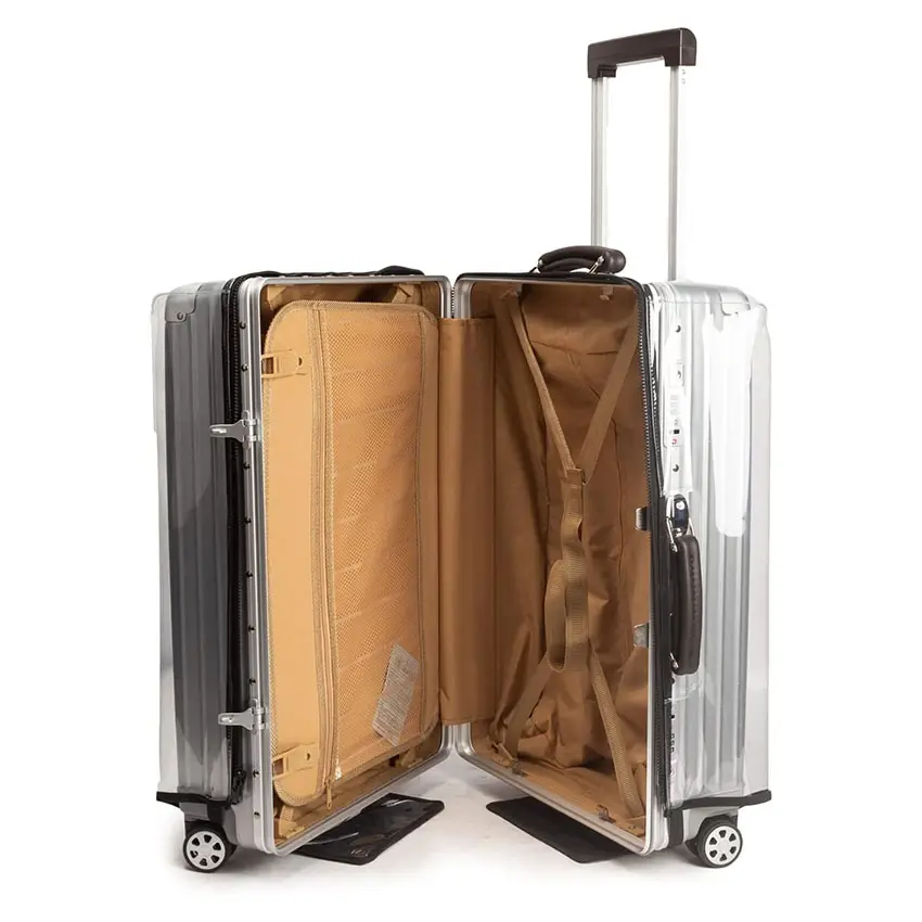 Durable Easy Access Clear PVC Suitcase Cover Protective Luggage Covers