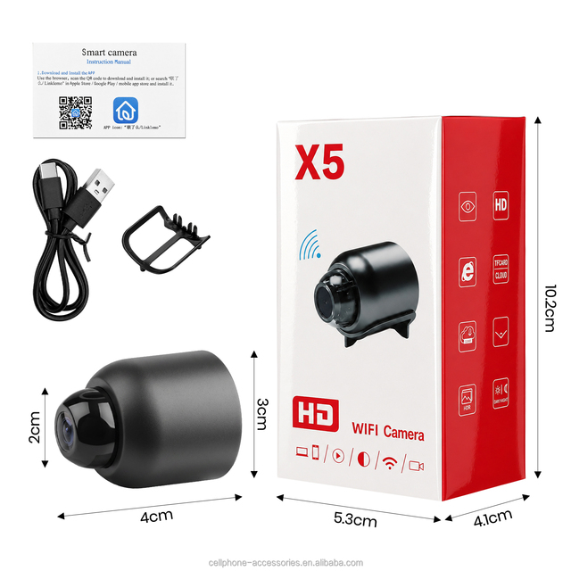 X5-2 Wholesale Mini WiFi Camera 480P HD Wireless Security Camera OEM Motion Detection One-Way Talk for Home Baby Monitor