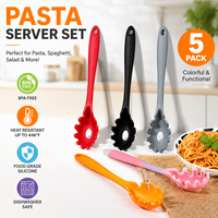 Cuillère à pâtes en silicone de qualité alimentaire, résistante à la chaleur, ustensile de service pour spaghetti, outil de cuisine