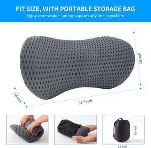 <strong>Car</strong> Seat Cushion &amp; <strong>Headrest</strong> Lumbar Support <strong>Pillow</strong> Breathable Memory Foam Support Cushion Back <strong>Pillow</strong> For Sleeping, Driving - Product Image 2