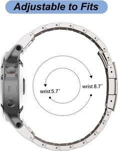 <span class=keywords><strong>Correa</strong></span> de titanio para <span class=keywords><strong>Garmin</strong></span> <span class=keywords><strong>Fenix</strong></span> 8 (51mm)/<span class=keywords><strong>Fenix</strong></span> 7X/6X/5X/<span class=keywords><strong>Fenix</strong></span> <span class=keywords><strong>3</strong></span> <span class=keywords><strong>HR</strong></span>, Descent Mk2i Mk2, Tactix 7, <span class=keywords><strong>correa</strong></span> de reloj de ajuste rápido, <span class=keywords><strong>correa</strong></span> de metal - Product Image 3