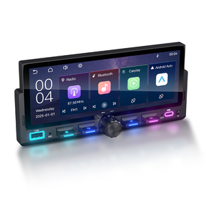 Radio para Auto SEMAITU de 6.8 Pulgadas y 1.5 Din con Carplay Inalámbrico y Android Auto, Reproductor MP5, Compatible con Bluetooth 5.1/FM/<span class=keywords><strong>AM</strong></span>/Pantalla IPS - Product Image 1