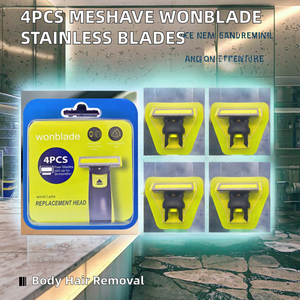 4 Cuchillas de Repuesto de Acero Inoxidable Reutilizables para Afeitadora Eléctrica Norelco, Cuchillas de Una Sola Filo Meshave Wonblade, para el Cuidado Personal Masculino - Product Image 2