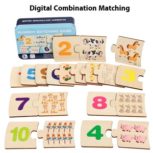 Children's Iron Box Digital Enlightenment Pairing Wooden Animal Food Puzzle Board Early Education Math Toys for Kids Boys Girls - Product Image 5