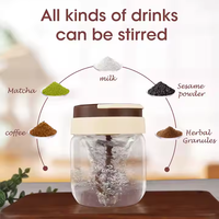 Tasse de voyage électrique à agitation automatique 300ml pour café, matcha, chocolat en poudre de cacao avec agitation automatique.