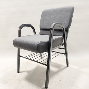 Christian Company College School Meeting Sillas de púlpito de Iglesia baratas a la venta Silla de iglesia de conferencia de Tela Gris - Product Image 3