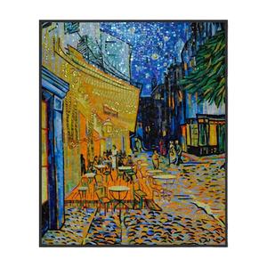 Cafe Terrace at Night Backsplash mattonelle di mosaico di vetro murales piastrelle per hotel lobby decorazione - Product Image 2