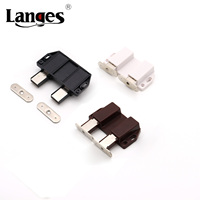 Loquet magnétique double face en ABS à forte aspiration pour portes de placards, tiroirs, cuisines et salles de bain, avec fermeture douce et design moderne