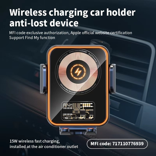 Model AP500 15W In-Car Wireless Charging + Air Vent Phone Mount + Find My Auto Clamping Durable 3-in-1 Functionality