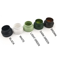 Pots cosmétiques OEM 50g 100g pour crème de soin, en plastique HDPE rond dépoli, à épaule inclinée, vides, avec couvercles à vis