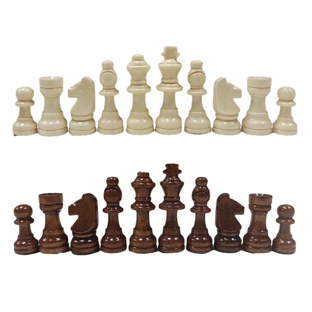 Wholesale Luxury Green Wooden Chess and Backgammon Checkers Board Sets Children's Chess Pieces