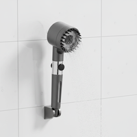 Pommeau de douche de massage filtré noir lavage portable à main avec épurateur de dos mains libres en silicone